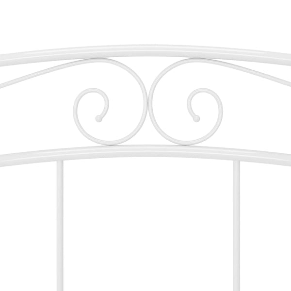 vidaXL Lit Blanc Métal 200x200 cm