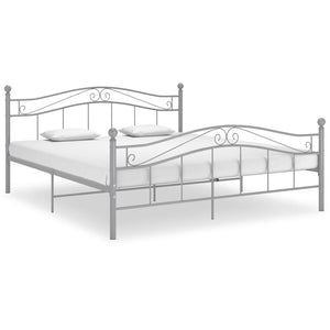 vidaXL Lit Gris Métal 200x200 cm
