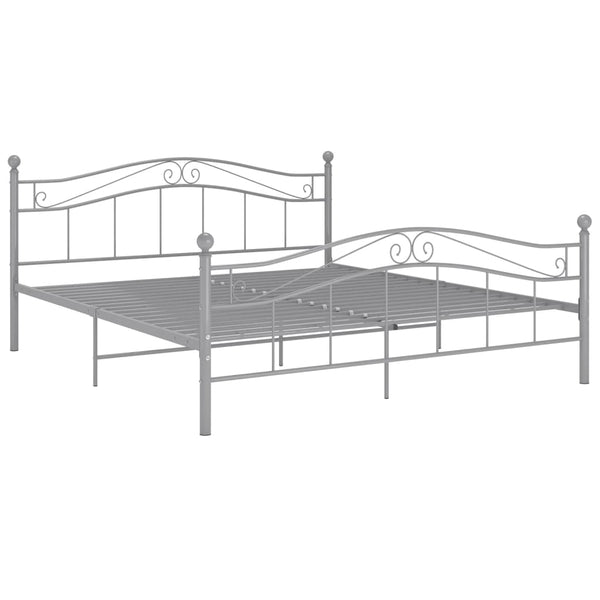 vidaXL Lit Gris Métal 200x200 cm