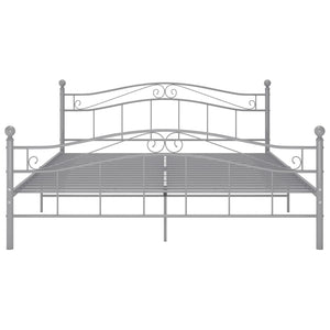 vidaXL Lit Gris Métal 200x200 cm