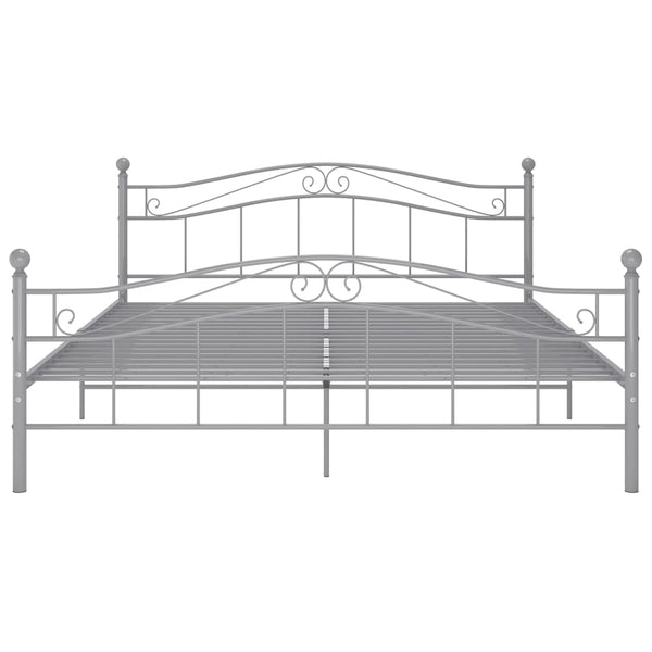 vidaXL Lit Gris Métal 200x200 cm