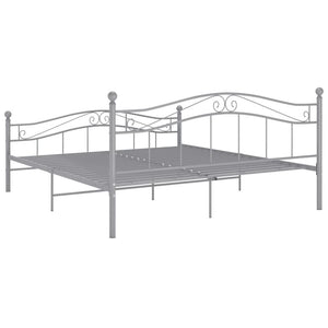 vidaXL Lit Gris Métal 200x200 cm