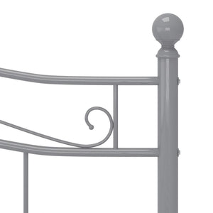 vidaXL Lit Gris Métal 200x200 cm