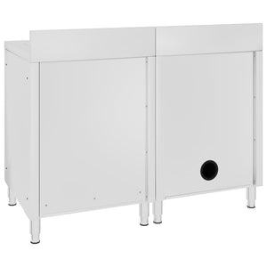 Gastro-Spülenunterschrank Edelstahl 120x60x96 cm