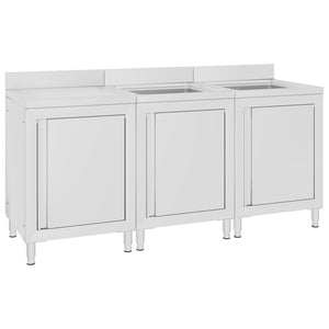 Gastro-Spülenunterschrank 180x60x96 cm Edelstahl