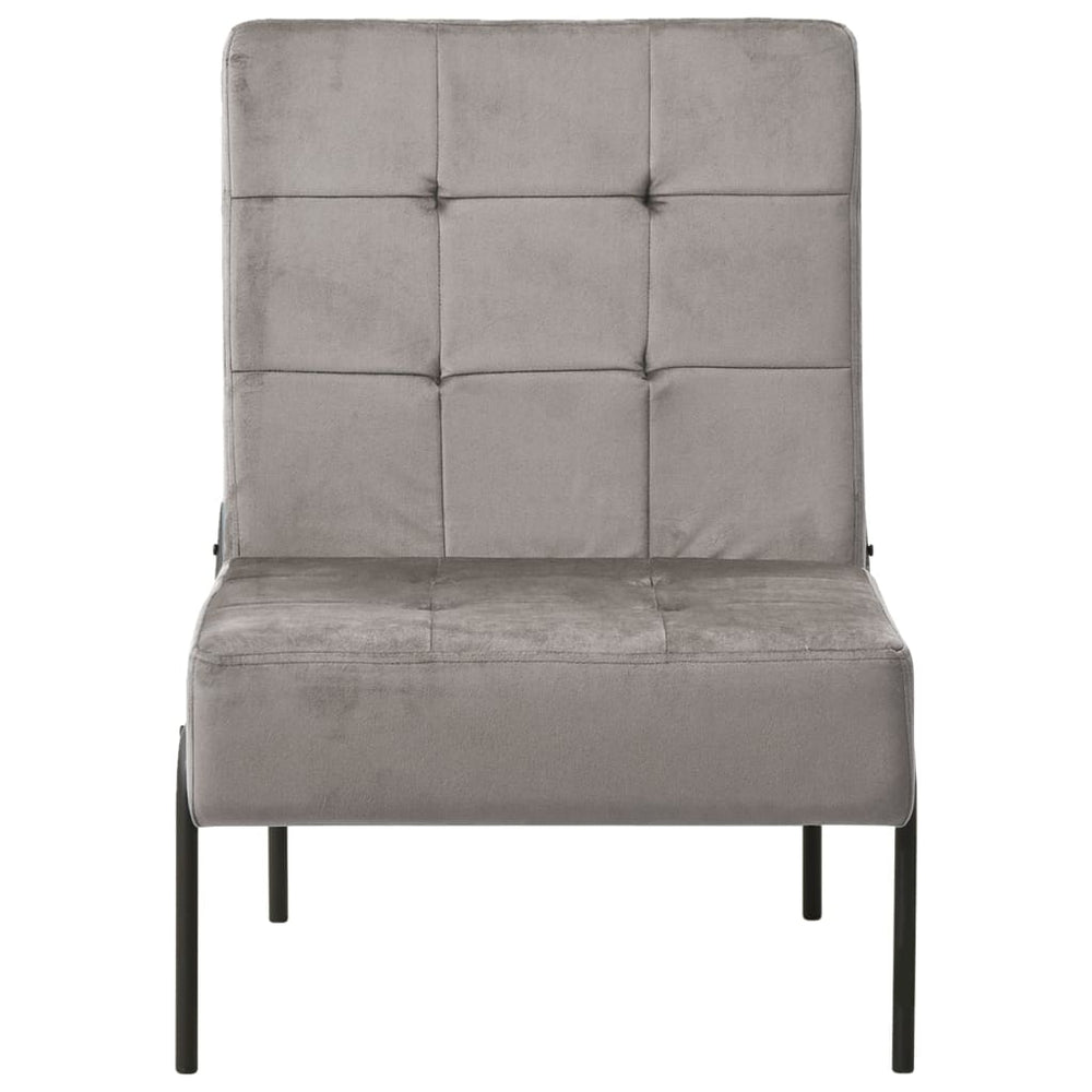vidaXL Relax Armchair 65x79x87 cm Light Grey Velvet
