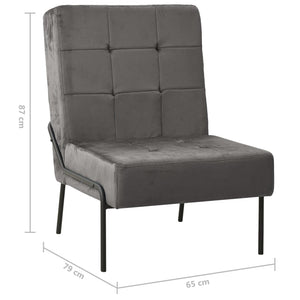 Dunkelgrauer Samt Relaxstuhl