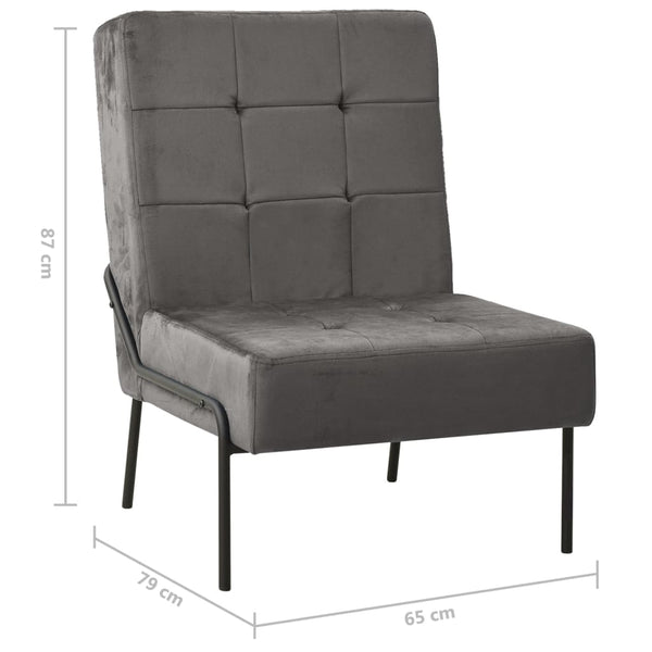 Dunkelgrauer Samt Relaxstuhl