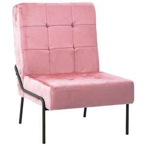 Rosa Samt Relaxstuhl, 65x79x87 cm