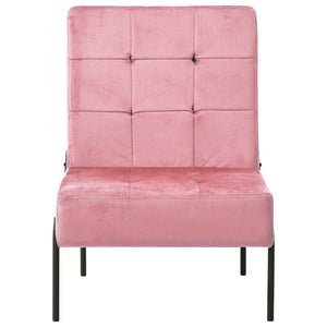 Rosa Samt Relaxstuhl, 65x79x87 cm