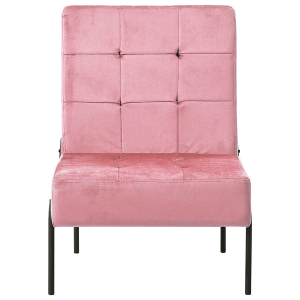 Rosa Samt Relaxstuhl, 65x79x87 cm