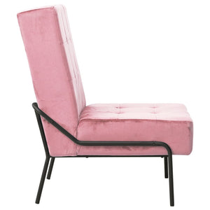 Rosa Samt Relaxstuhl, 65x79x87 cm