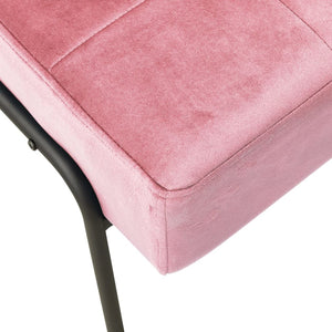 Rosa Samt Relaxstuhl, 65x79x87 cm