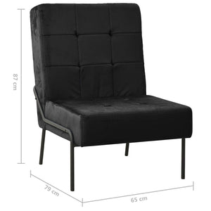 Schwarzer Samt Relaxstuhl