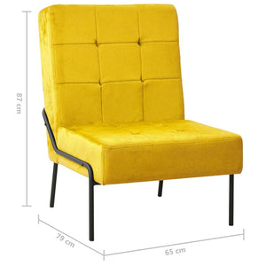 Senfgelber Samt Relaxstuhl
