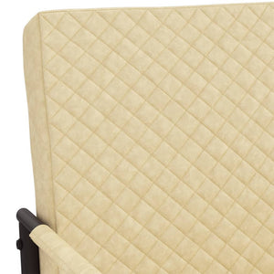 Freischwinger Creme Kunstleder Armlehnstuhl