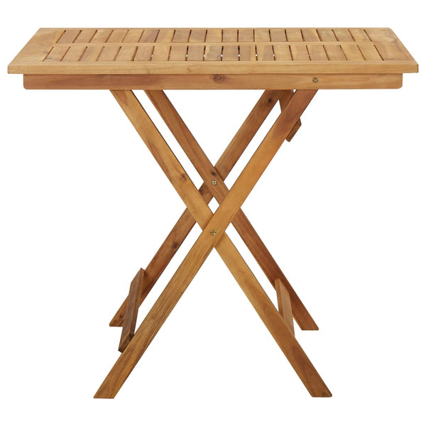 Klappbarer Gartentisch 90x90x75 cm Massivholz Akazie