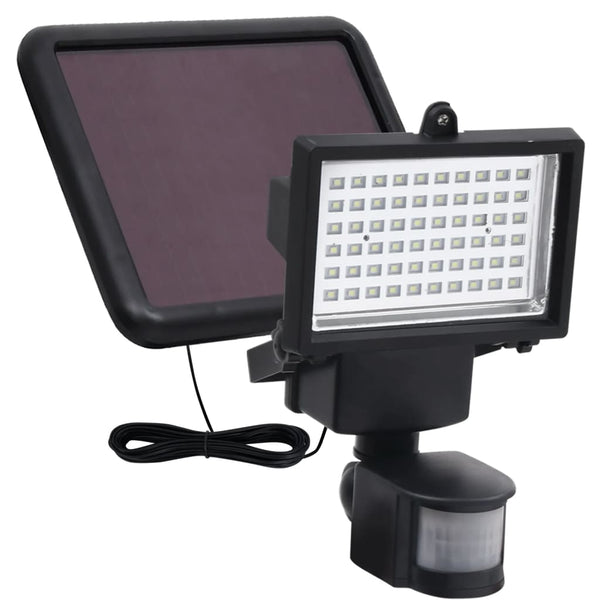 LED-Gartenstrahler Solar mit Bewegungsmelder Schwarz