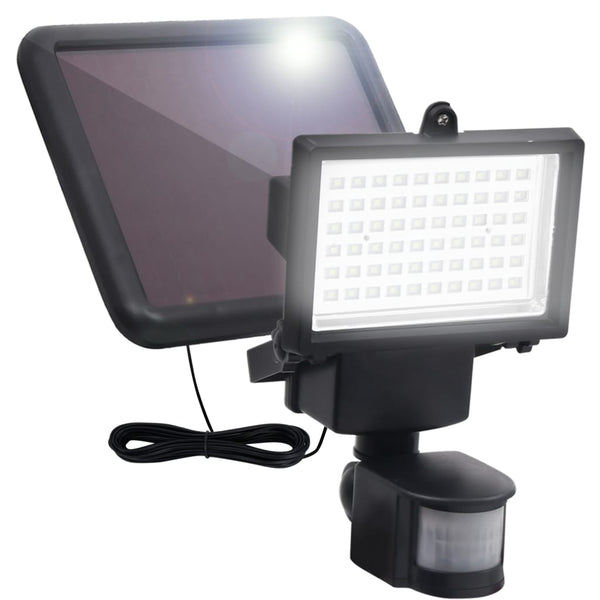 LED-Gartenstrahler Solar mit Bewegungsmelder Schwarz