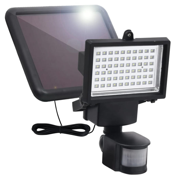 LED-Gartenstrahler Solar mit Bewegungsmelder Schwarz