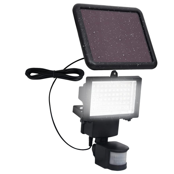LED-Gartenstrahler Solar mit Bewegungsmelder Schwarz