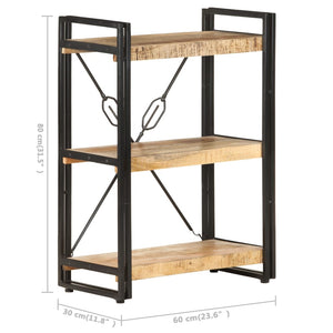 vidaXL Bibliothèque à 3 étagères 60x30x80 cm Bois de manguier massif