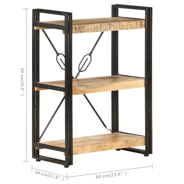 vidaXL Bibliothèque à 3 étagères 60x30x80 cm Bois de manguier massif