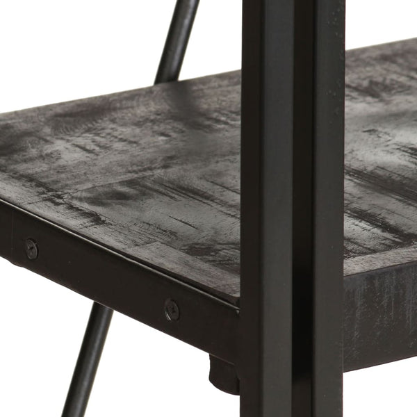 vidaXL Étagère à 5 niveaux Noir 40x30x180 cm Bois de manguier massif
