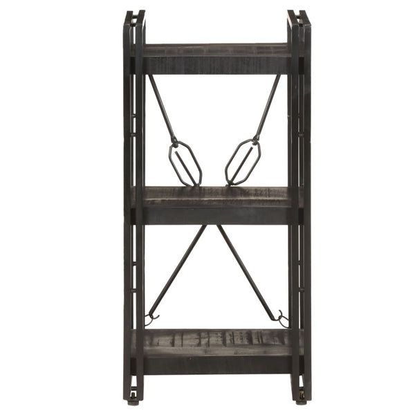 Schwarzes Bücherregal Mango Massivholz 40x80cm