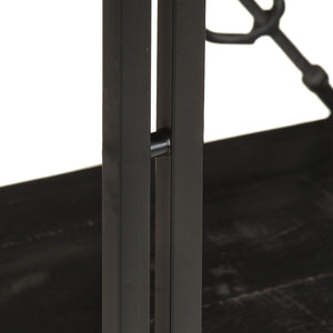 Schwarzes Bücherregal Mango Massivholz 90x80cm