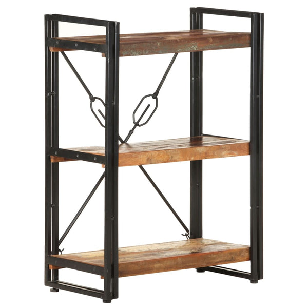 vidaXL Bibliothèque 3 étagères 60x30x80 cm Bois de récupération massif
