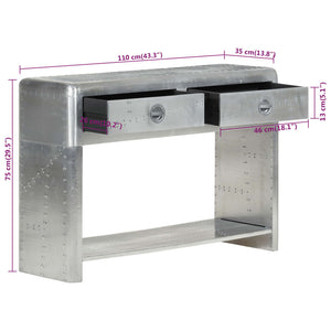 Metall Sideboard im Aviator-Design, 110 cm