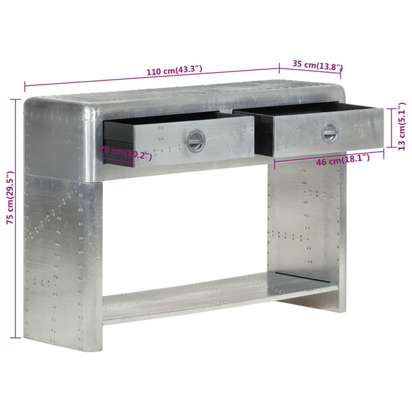 Metall Sideboard im Aviator-Design, 110 cm