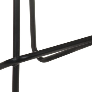 Barhocker 2er Set – Echtleder Schwarz