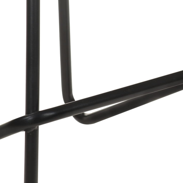 Barhocker 2er Set – Echtleder Schwarz