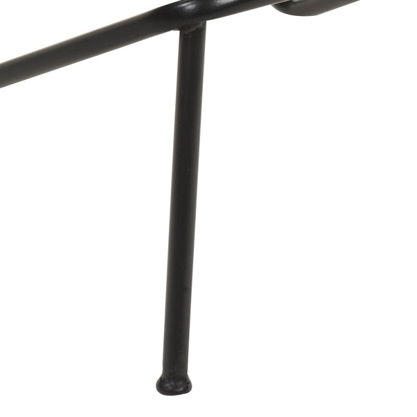 Barhocker 2er Set – Echtleder Schwarz