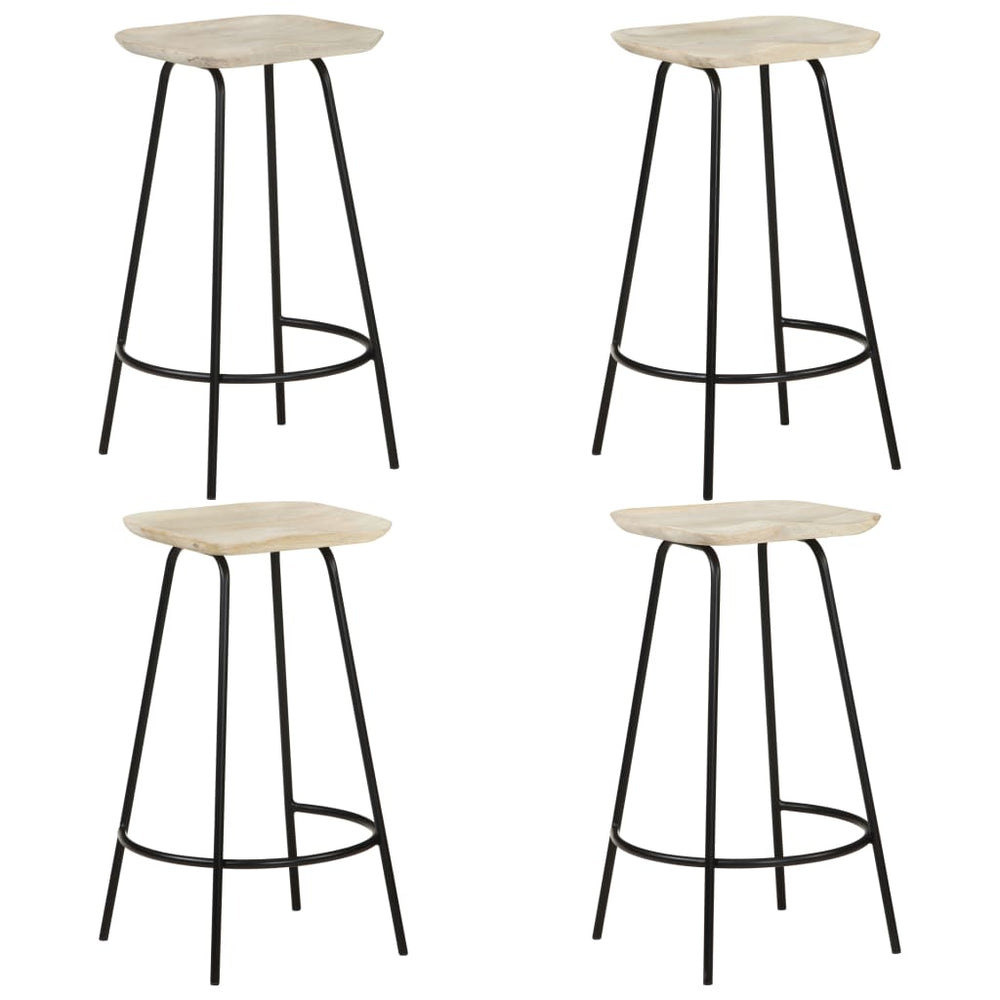 Massivholz Barhocker 4er Set