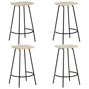 Massivholz Barhocker 4er Set
