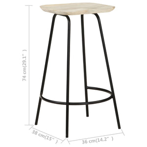 Massivholz Barhocker 4er Set