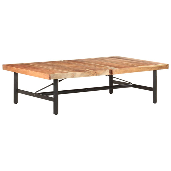 Massiver Couchtisch aus Akazienholz 142x90 cm