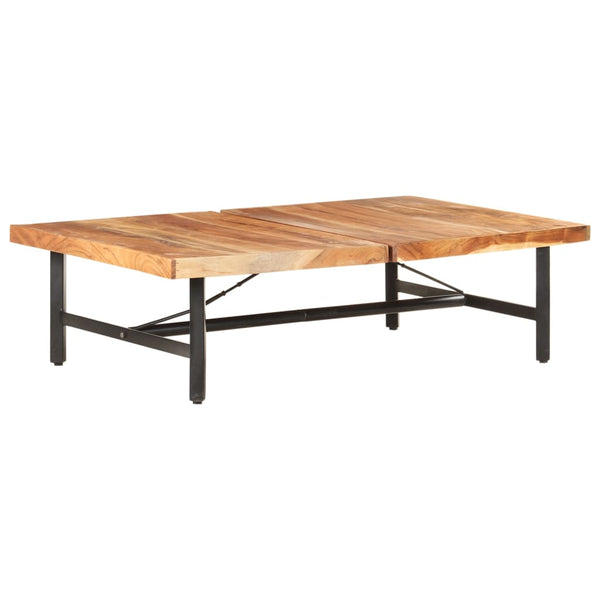 Massiver Couchtisch aus Akazienholz 142x90 cm