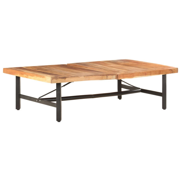 Massiver Couchtisch aus Akazienholz 142x90 cm