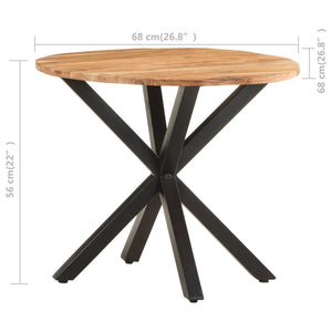Akazie Massivholz Beistelltisch 68x68 cm