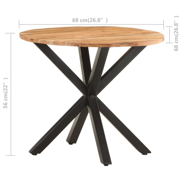 Akazie Massivholz Beistelltisch 68x68 cm