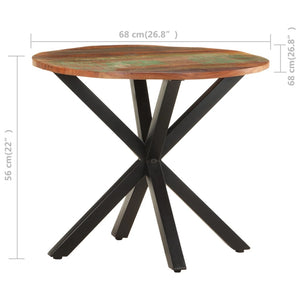 vidaXL Table d'appoint 68x68x56 cm en bois de récupération massif