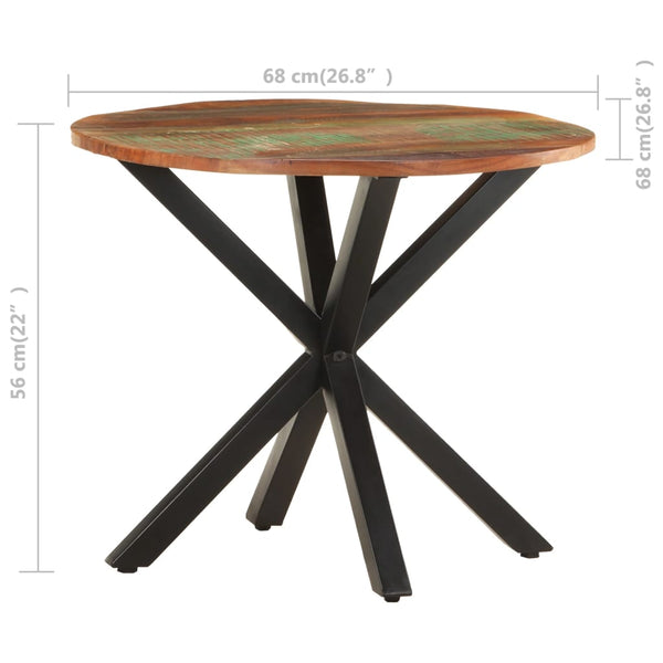 vidaXL Table d'appoint 68x68x56 cm en bois de récupération massif