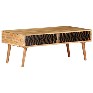 Couchtisch Akazie Massivholz 100x50 cm