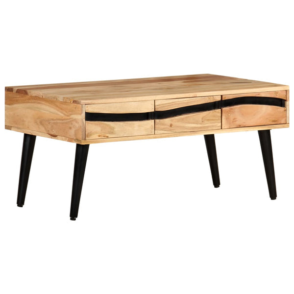 Akazie Couchtisch Massivholz 88x50 cm