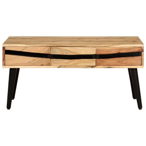 Akazie Couchtisch Massivholz 88x50 cm