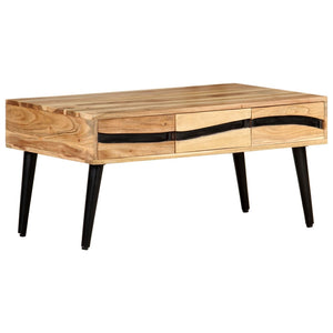 Akazie Couchtisch Massivholz 88x50 cm